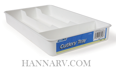 Camco 43508 White Compact Cutlery Tray
